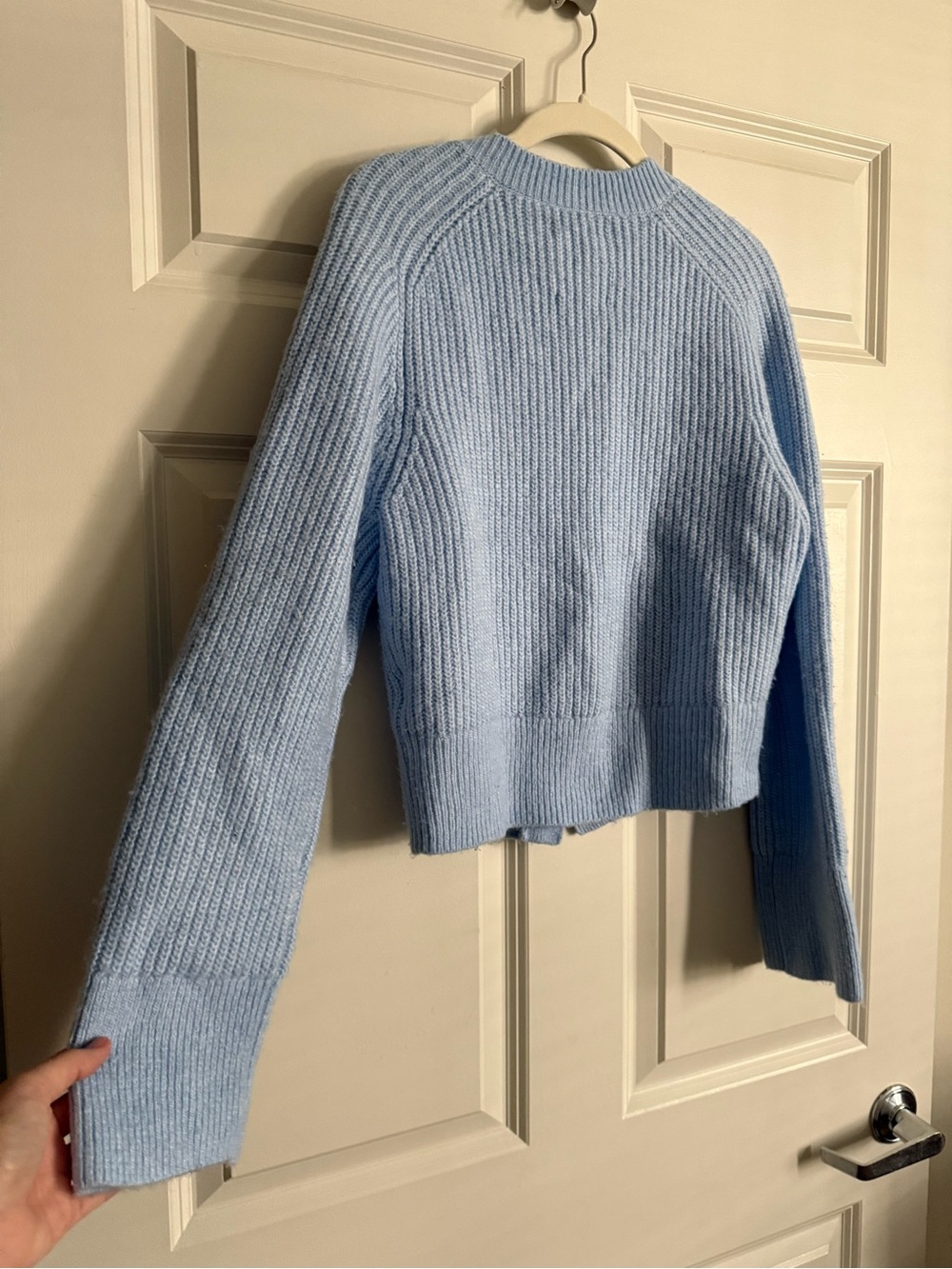 Abercrombie & Fitch Pearl Button Cardigan in Light Blue - Picture 5 of 7